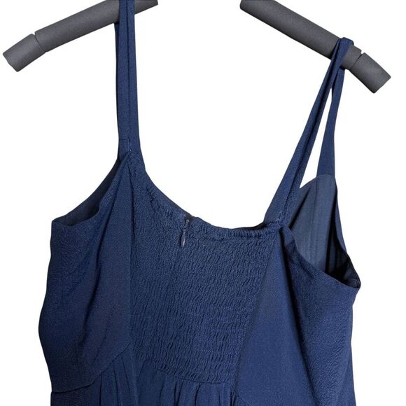 Madewell wide leg button up jumpsuit 10T 10 tall navy blue - Picture 4 of 9